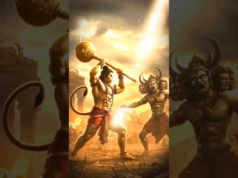 Hanuman Ji vs Ravan Sena 🔥 | Bajrangbali Powerful Fight | Ramayan Epic Battle #shorts
