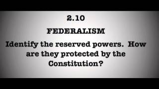 2 10 Identify the reserved powers How are they protected by the Constitution