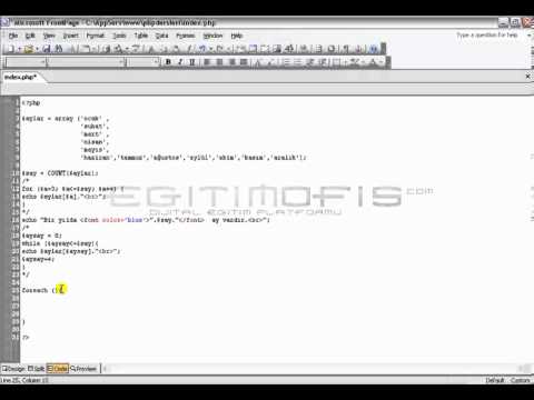 Php Dersleri Ders 12 - Foreach Döngüsü