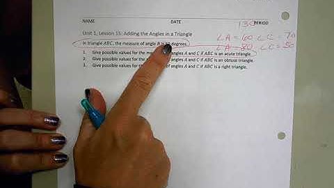Unit 1 Lesson 15 Adding angles in a triangle