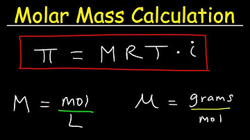 Molar Mass From Osmotic Pressure - Molarity & Van