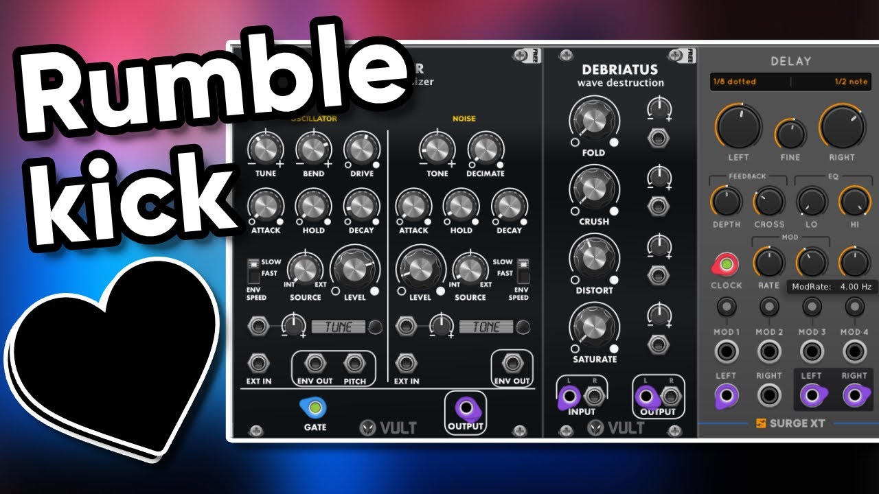 VCV Rack techno RUMBLE π (Patch) π¨βπ¦°ππ§ - YouTube