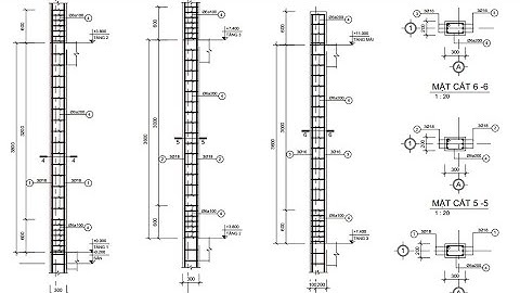 AutoCAD vẽ kết cấu cột bê tông cốt thép