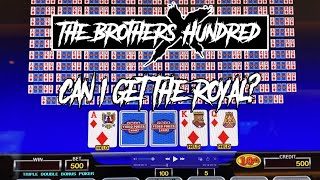 Triple Double Bonus | Durango Casino High Limit 100 Hand Video Poker | The Brothers X Hundred Ep#24 screenshot 2