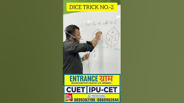Dice trick no. - 2 || reasoning short trick || #dice #reasoning #tricks #shorts #cuet2024 #trending