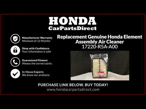 Replacement Genuine Honda Element Assembly Air Cleaner - 17220R5AA00