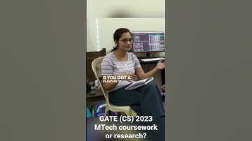 GATE  CS 2023 Mtech coursework or Research?  Full video link in comment #gate #cs #mtech #iisc #iit