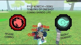 RYUJI KENECHI + DOKU TENGOKU OP ONESHOT COMBO | Shindo Life Roblox