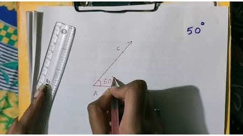 To draw an Acute angle of measure 50° and bisect it using compass and protractor