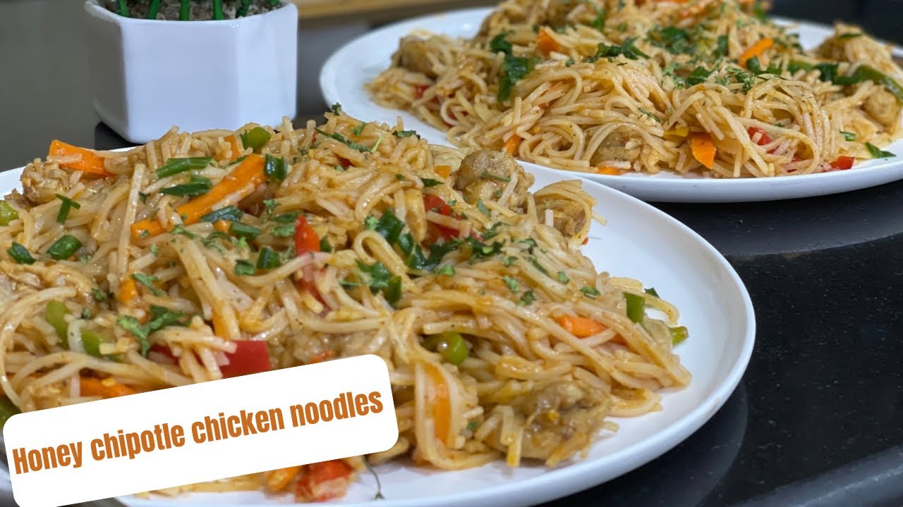 Honey Chipotle Chicken Noodles Recipe By Famchef Team Quick, Yummy and Kids Favourite Egg