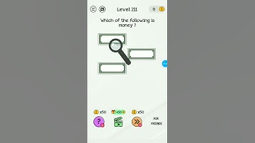 Braindom level 211||which of the following is money||tricky puzzle