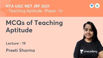 MCQs of Teaching Aptitude | Teaching Aptitude | NTA UGC NET JRF 2021 | by Preeti Sharma