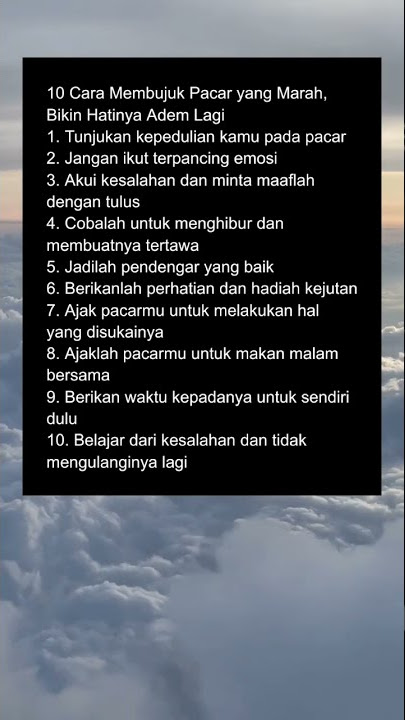 10 Cara Membujuk Pacar yang Marah, Bikin Hatinya Adem Lagi #shorts