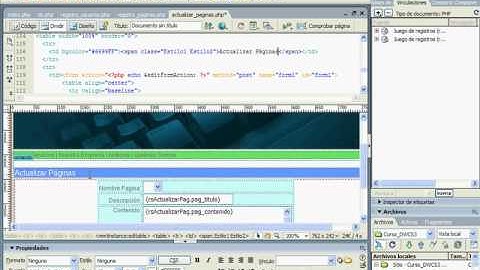 CURSO DREAMWEAVER AVANZADO CON PHP & MYSQL - VIDEO 12