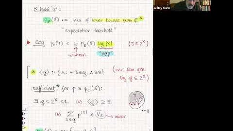 Thresholds - Jeff Kahn (Rutgers)