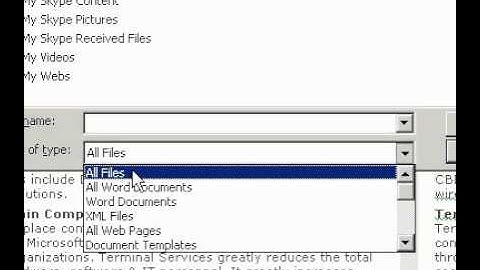 Microsoft Office Word 2003 Open a backup copy of a document