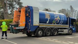 Long Faun Rotopress Bin Lorry Collecting Garden Waste In Perth And Kinross!