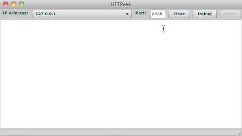 ServerSocket Demo Using HTTPeek