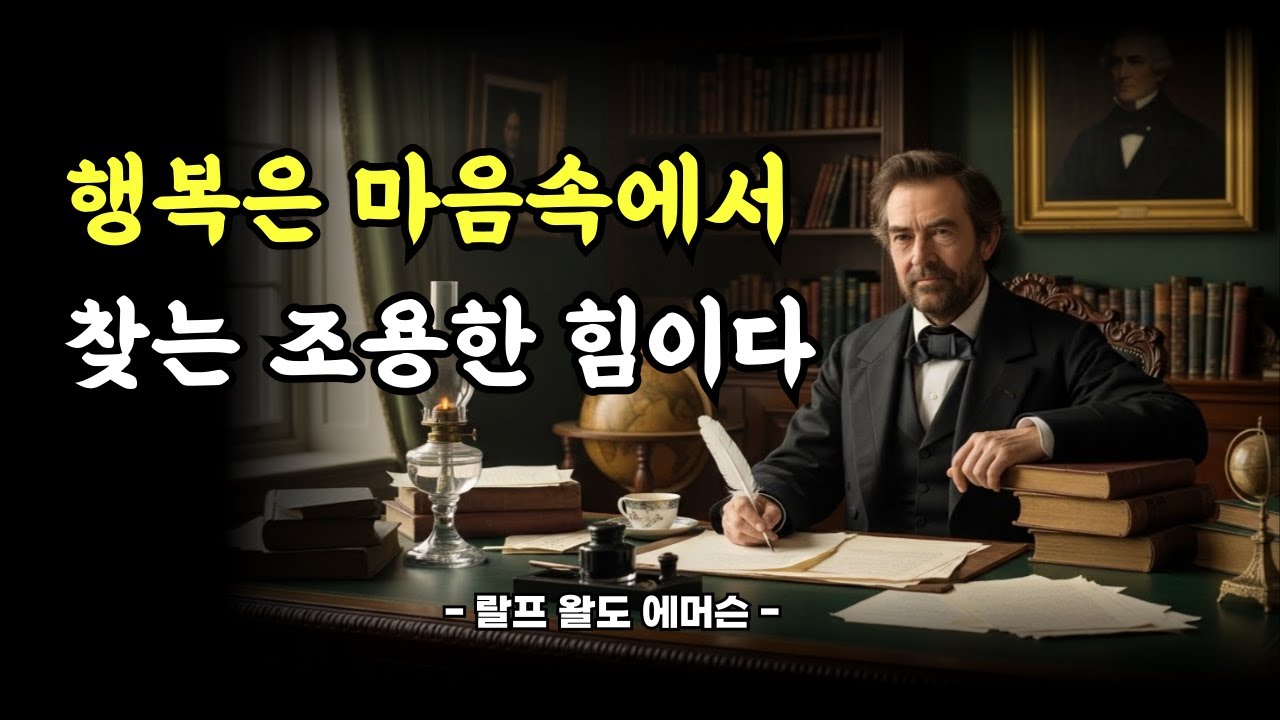 랄프 왈도 에머슨 명언 | 삶과 마음의 철학 | 60대 이상 필수 시청 | 스트레스 해소와 내면 평정 | 행복은 마음속에서 찾는 조용한 힘이다 | 자신을 믿는 법