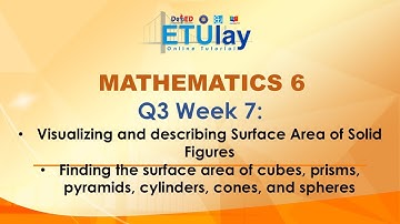 Visualizing and describing Surface Area of Solid Figures || Math 6 || Quarter 3 Week 7