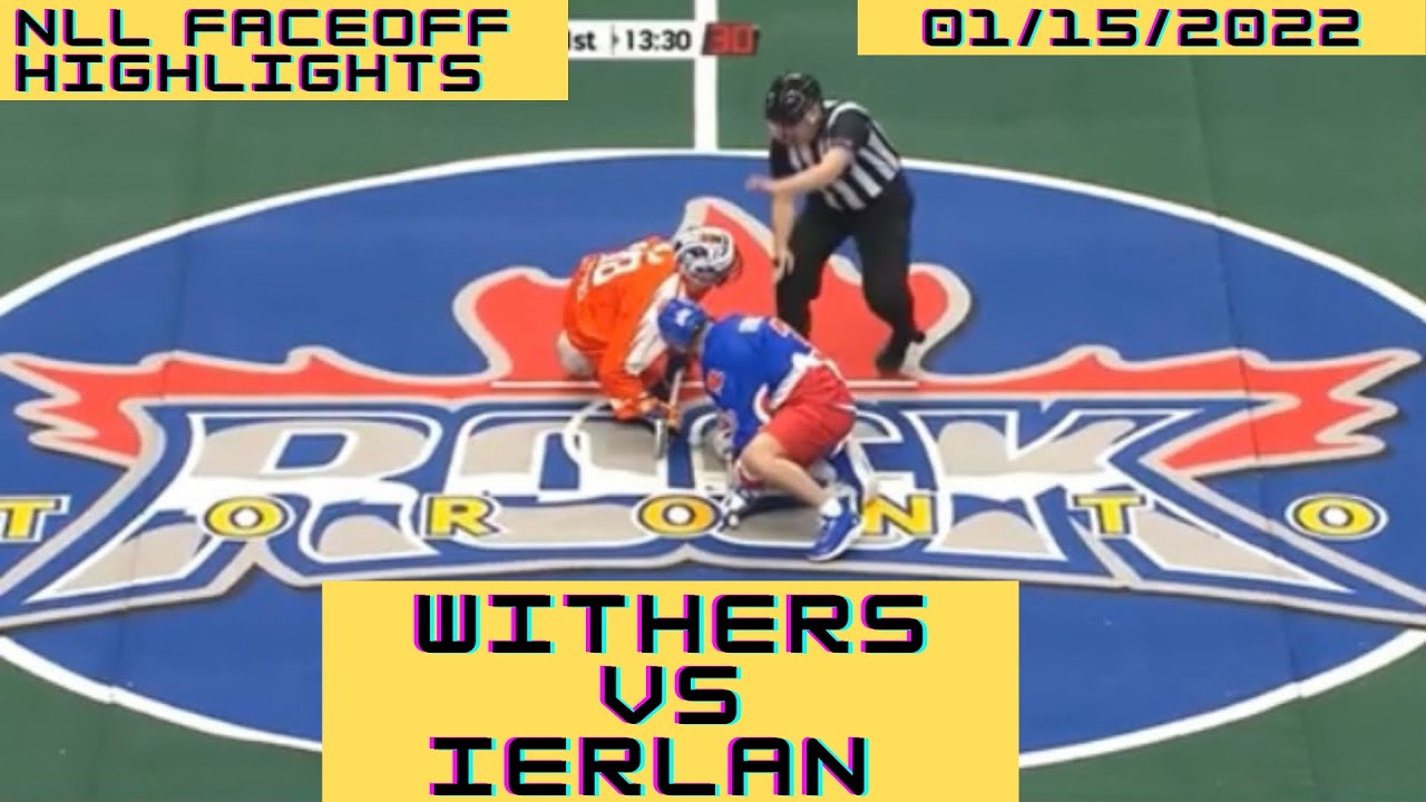Jake Withers vs TD Ierlan NLL Faceoff Highlights Thunderbirds vs