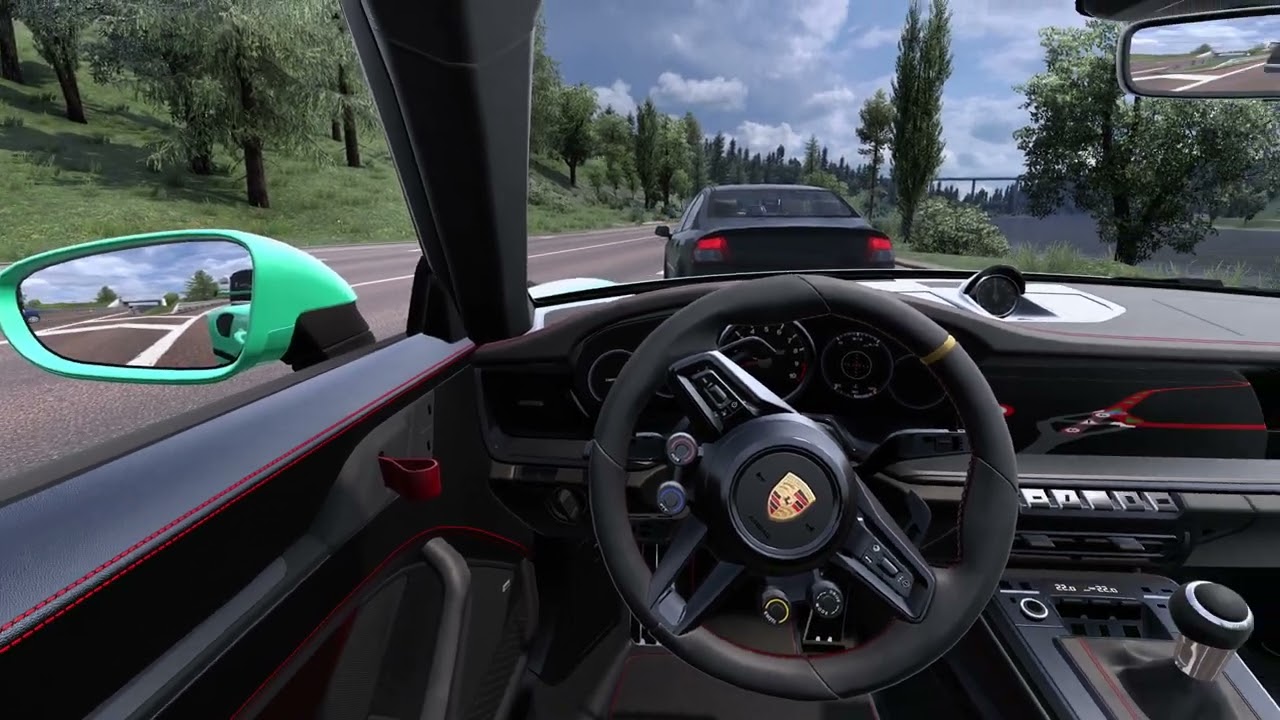 Porsche 911 GT3 RS  -​​ Euro Truck Simulator 2 - Traffic jam [Steering Wheel Gameplay] #ets2​