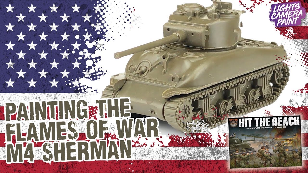 Painting a 15mm Flames of War TANKS Late War M4 Sherman tank YouTube