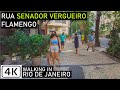 Walking in Rio de Janeiro: Flamengo: Senador Vergueiro Street | Brazil |【4K】2020 | Binaural