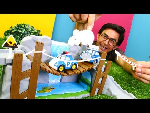 Robocar Poli için yeni oyuncak açılımı. Şimşekten ayrılan köprü