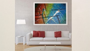 How To Make Amazing Easy Abstract Painting With Masking Tape Video |Demo | Kriti Art |