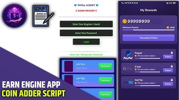 New Earning App Task Bypass Script || Earn Engine App Task Bypass Script || Earn Engine Coin Adder