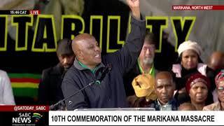 Marikana Massacre | Amcu President Joseph Mathunjwa addresses the gathering