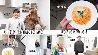 ASI ESTAN CRECIENDO LOS NIÑOS/ CENA EN 5 MINUTOS/ LA MEJOR RECETA DE PASTA / VLOG