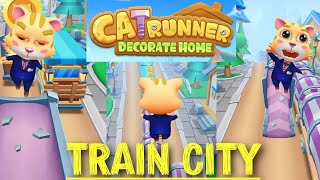 CAT RUNNER GAME - Train City screenshot 5