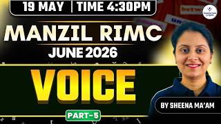 RIMC June 2026 | Voice Part 5 | English Grammar Practice | Sheena Ma’am