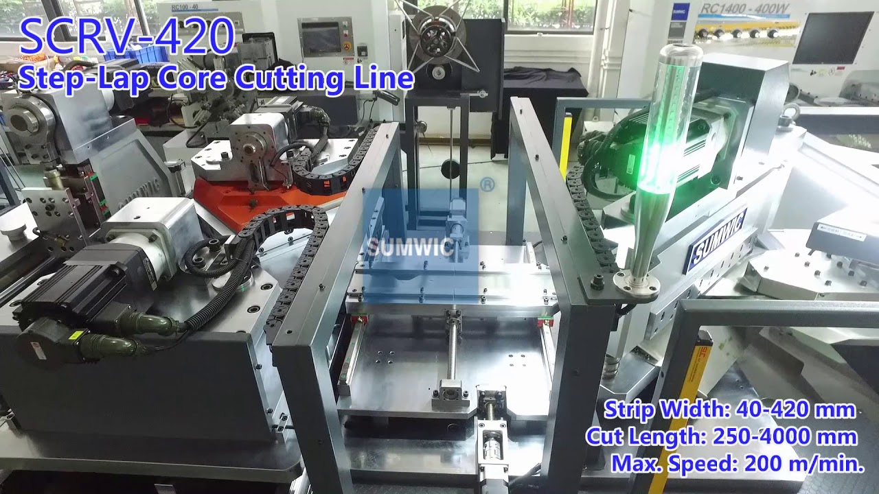 SCRV-420 Automatic 45 Degree Step Lap Cut To Length Machine