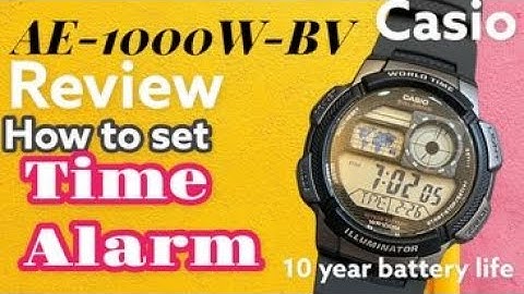 Casio AE-1000W-1BV REVIEW, How to set time and alarm and world time