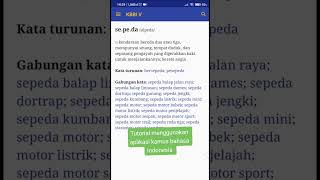 Tutorial menggunakan aplikasi kamus bahasa Indonesia Indonesia (KBBI) #kbbi #asihputera #tutorial screenshot 4