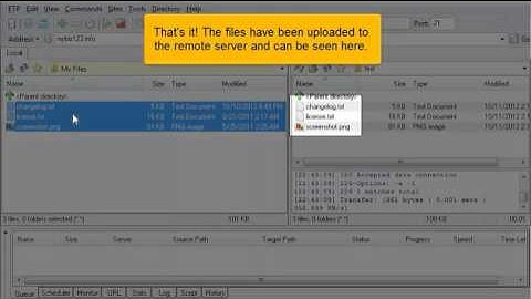 Uploading files using Leap FTP