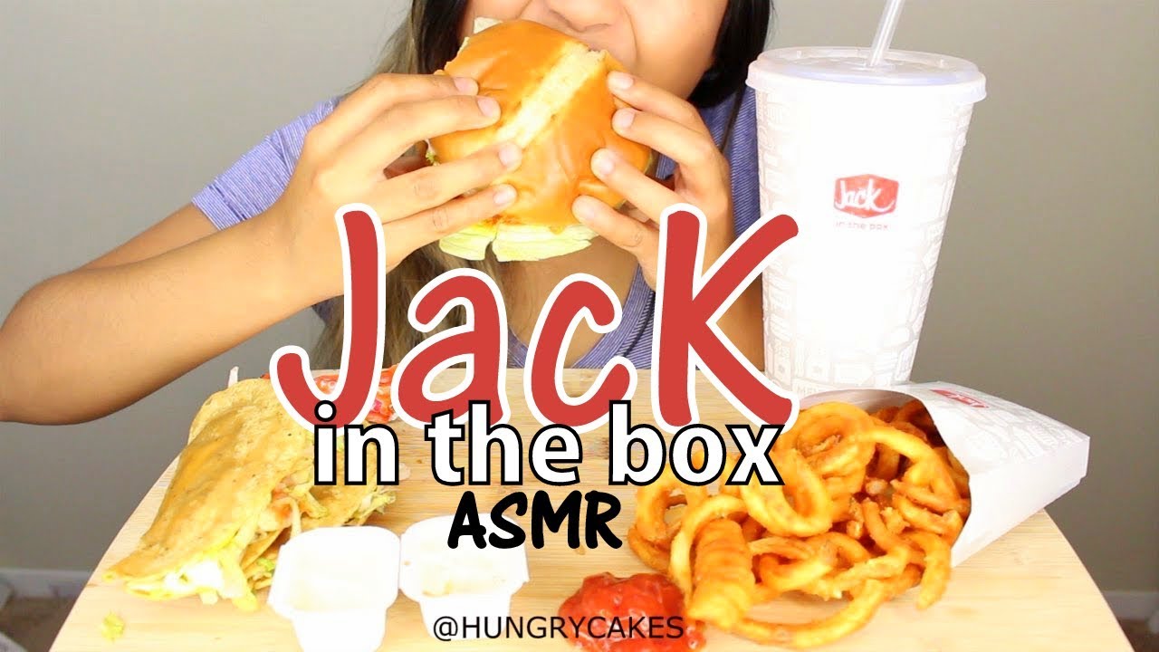 ASMR: Jack in the Box Double Cheeseburger, Curly Fries and Tacos *EATING SOUNDS*