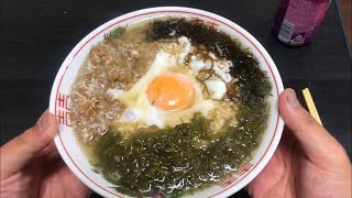 もずくめかぶ納豆ラーメン作ってみた