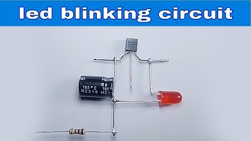 led blinking circuit using transistor, blinking led circuit using bc547