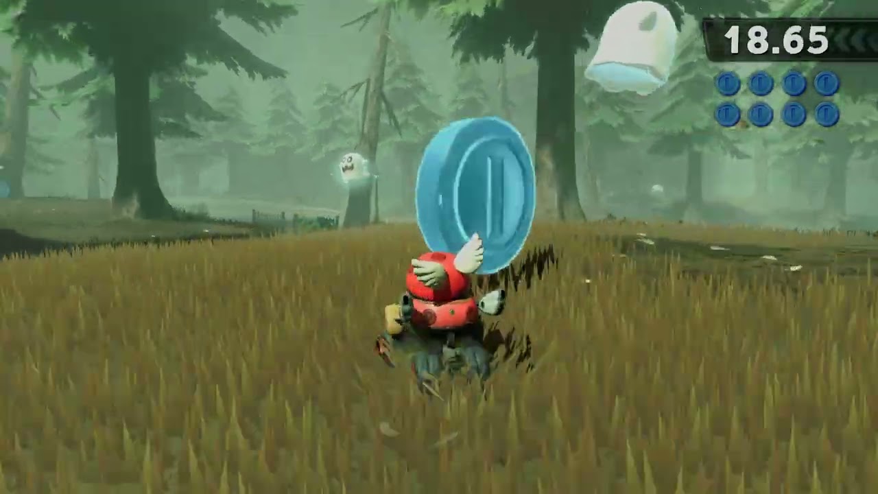 Mario Kart World - Brave the spooky forest in pursuit of blue coins! (P Switch)