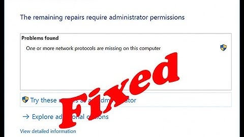 how to fix one or more network protocols are missing on windows 10| sockets registry entries missing