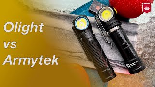 Armytek Wizard C2 Pro Max vs Olight Perun 2 - Kto jest królem kątówek?