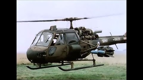 British Army Scout AH Mk 1 firing SS.11 anti-tank missiles