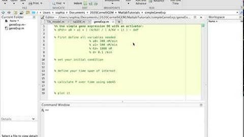 Regulated Gene Expression Matlab Modeling