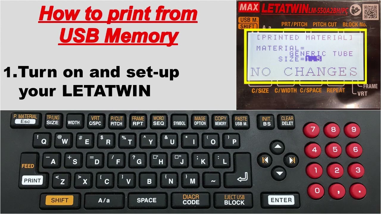 Printer MAX Letatwin LM550A2BH Printing and Saving from USB  ( Pullman Electric - بولمان اليكتريك )