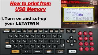 Printer MAX Letatwin LM550A2BH Printing and Saving from USB  ( Pullman Electric - بولمان اليكتريك )