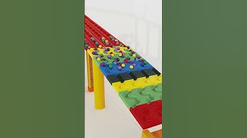 marble Run Race ASMR #2 Wooden Wave Course Colorful Marbles #marblerun #marblerunrace #asmr